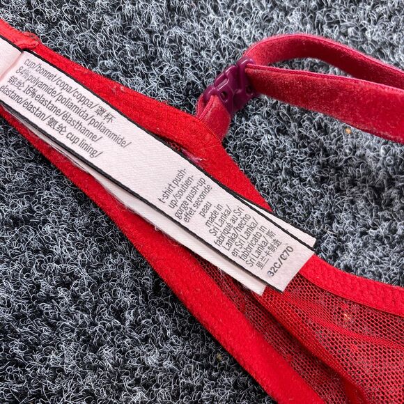 Victoria Secret Bra T-Shirt Push Up Underwire Padded Convertible Strap Size 32C - Picture 3 of 6